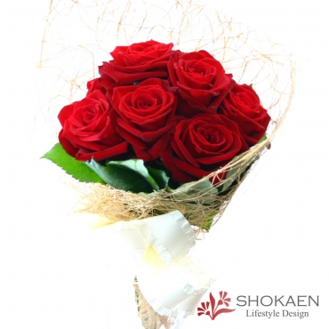 【花束257】赤バラのショートブーケ（R）