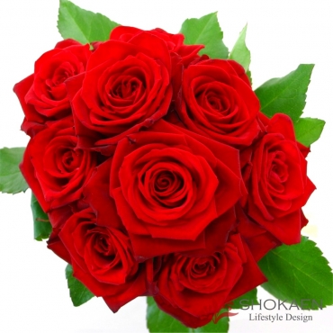 【花束257】赤バラのショートブーケ（R）