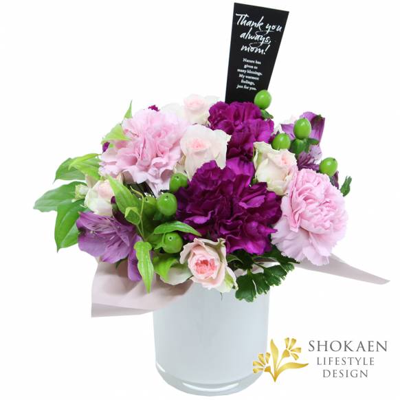【母の日アレンジ】グラティチュード（A）アメジスト
