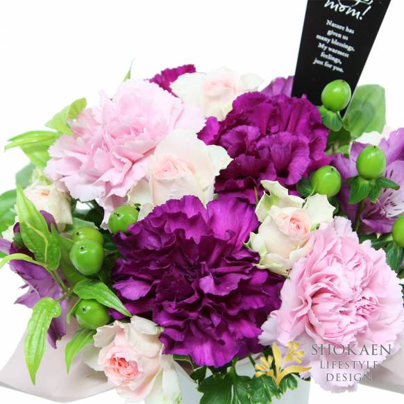 【母の日アレンジ】グラティチュード（A）アメジスト