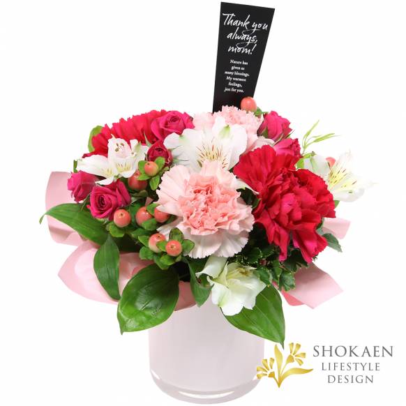 【母の日アレンジ】グラティチュード（B）ローズクォーツ