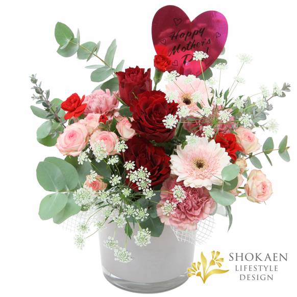 【母の日アレンジ】アムール（A）ガーネット