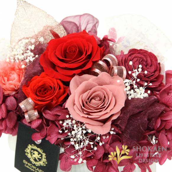 【母の日プリザ】ボヌール（C）ルージュ