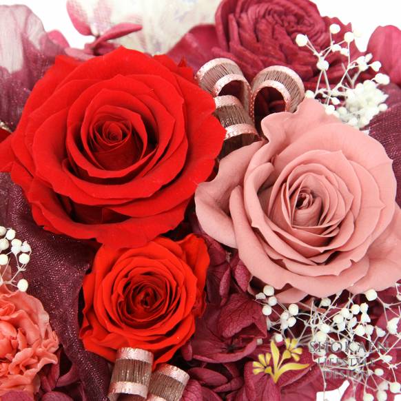 【母の日プリザ】ボヌール（C）ルージュ